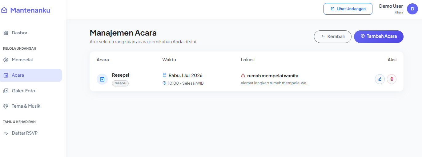Aplikasi Undangan Digital Screenshot